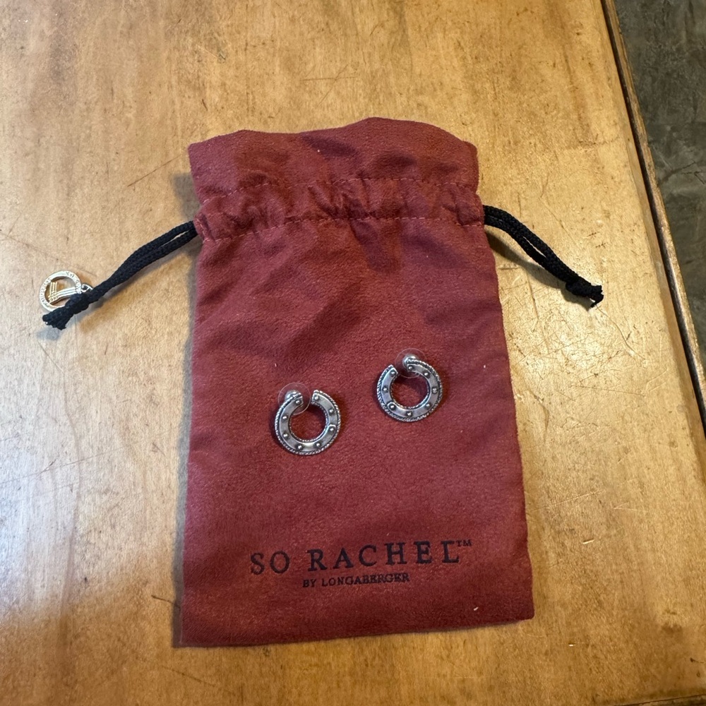 So Rachee Silver Hoop Earrings